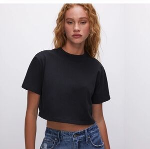 NWT GOOD AMERICAN Top Shirt Black IMO BEST FIT = 3X, GA=4X